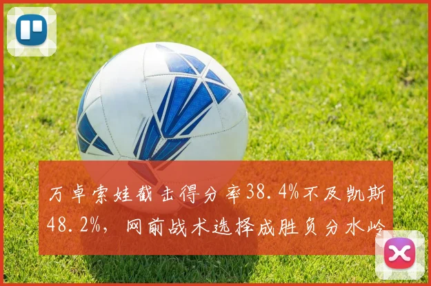 万卓索娃截击得分率38.4%不及凯斯48.2%，网前战术选择成胜负分水岭